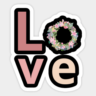 Flowers lover design gift for her who love floral design Sticker